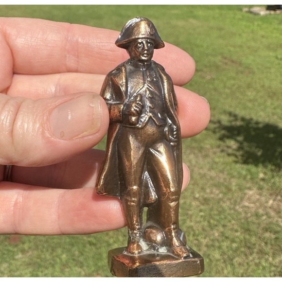 Napoleon Bonaparte France Souvenir Bronze Standing Metal Figurine Marked‎ 3" - Picture 1 of 10